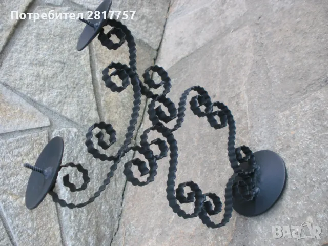 Метален свещник от миналия век !, снимка 4 - Антикварни и старинни предмети - 49832323