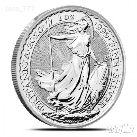 Сребърна монета Британия 1 oz 2020