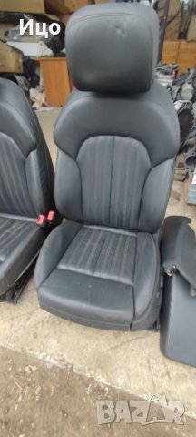 S-line Кожен салон седалки Audi A6 4g подгрев ел, снимка 5 - Части - 38684828