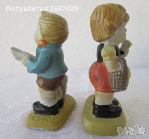 2 бр  стари фигури момче момиче керамика порцелан, червена шапчица, снимка 5 - Декорация за дома - 29125581