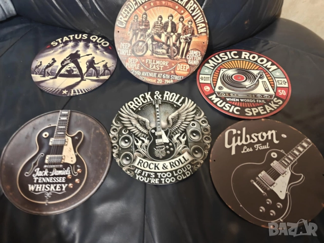 Интериор за клуб,бар,репетиционна,китарна или фенска стая, снимка 3 - Китари - 52307047