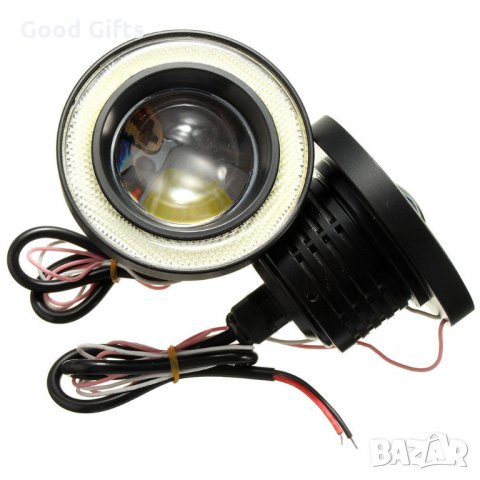 LED халогени тип ангелски очи , 89мм , LED Super Lamp Fog Angel Eyes, снимка 5 - Аксесоари и консумативи - 29523896