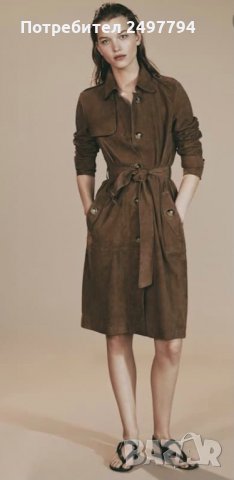 Дамски тренчкот Massimo Dutti, снимка 2 - Палта, манта - 35557502