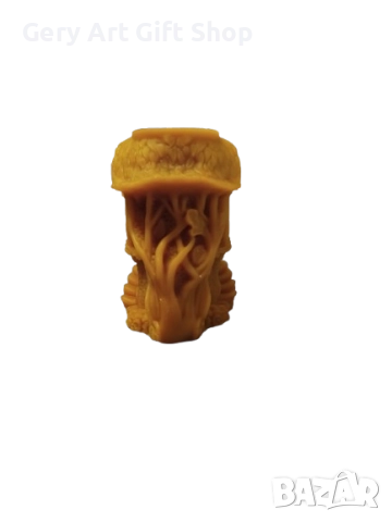 Свещ от натурален пчелен восък - Приказна къщичка с детайли, снимка 2 - Други - 51592734