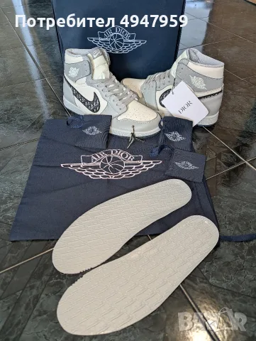 Dior x Air Jordan 1 High OG ( „Air Dior“ )No 44 !! OP 1900€, снимка 2 - Кецове - 56057422