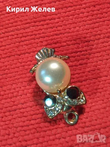 СРЕБРИСТА ПЕРЛЕНА ВИСУЛКА БУХАЛЧЕ ВИНТИДЖ АРТ МЕДАЛЬОН 10384, снимка 8 - Колиета, медальони, синджири - 33737049