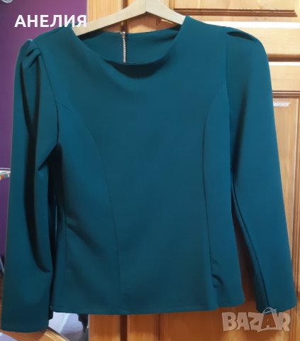 Елегантна дамска блузката в зелено -размер М, снимка 1