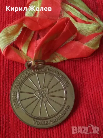 СТАР РЯДЪК КОЛЕКЦИОНАРСКИ СПОРТЕН ПОЗЛАТЕН БРОНЗОВ НЕМСКИ МЕДАЛ с ЛЕНТА 30637, снимка 12 - Антикварни и старинни предмети - 37954887