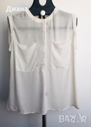 Бяла блуза Mango, снимка 4 - Корсети, бюстиета, топове - 31688809