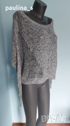Мрежест кроп пуловер с ръкави от лактите "Only"® / унисайз , снимка 1 - Блузи с дълъг ръкав и пуловери - 36620395