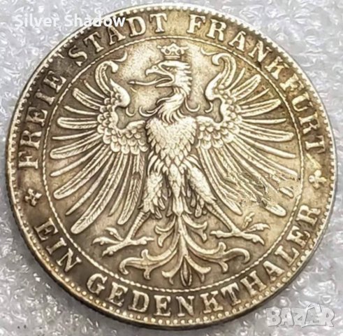 Монета Франкфурт 1 Талер 1863 г., снимка 2 - Нумизматика и бонистика - 38102915