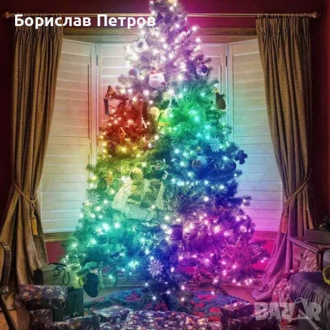 Многоцветни лампички с флашка, дистанционно и приложение за телефона 