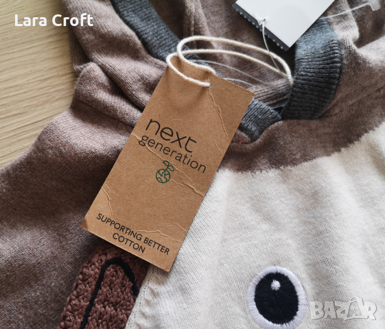 Next НОВА блузка с маймунка и плетени ушички размер 98, 2-3 годинки, снимка 3 - Детски анцузи и суичери - 36508263