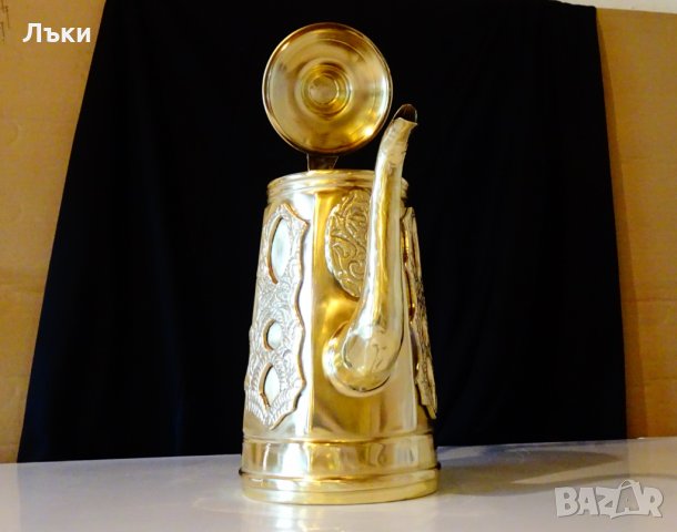 Персийска кана,чайник с апликации 1.11 кг. , снимка 8 - Антикварни и старинни предмети - 30296233