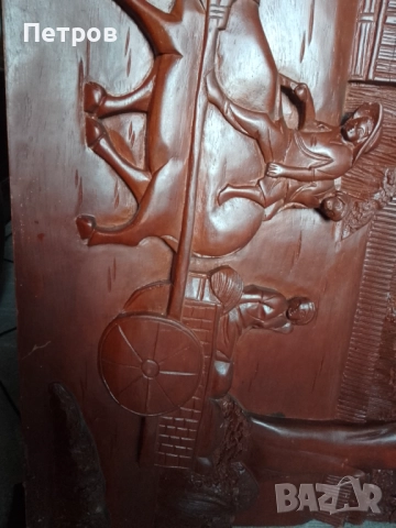 картина дърворезба 133/61 см, снимка 5 - Картини - 52941957