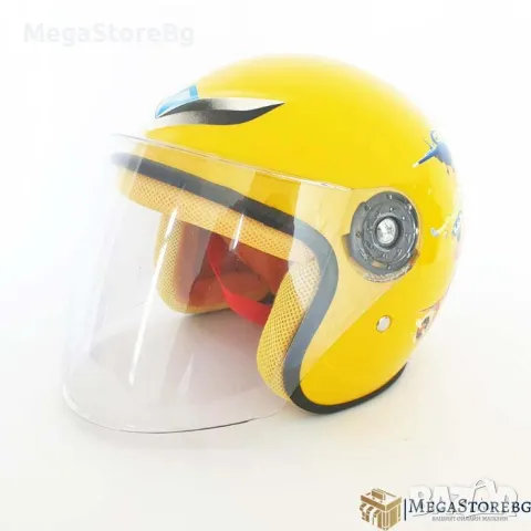 Детска каска за мотор 2397 жълта , снимка 2 - Аксесоари и консумативи - 48988024