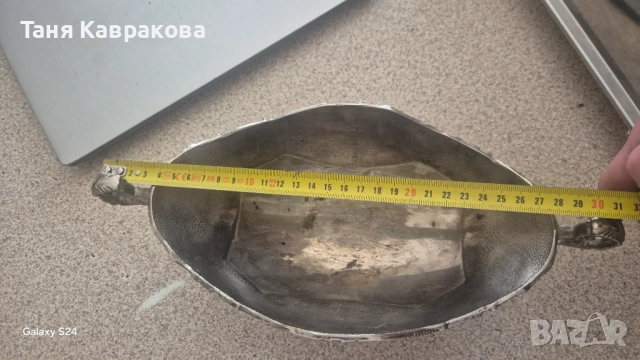 Сребърен съд  тип Гондола, снимка 3 - Антикварни и старинни предмети - 53897416