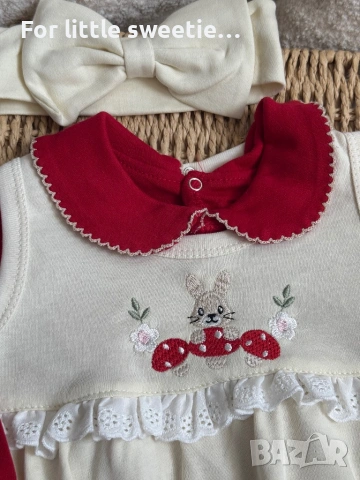 Страхотен памучен сет 🐰 нов!, снимка 2 - Комплекти за бебе - 53992615