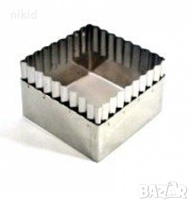 Квадрат двустранен равен къдрав метална форма резец украса торта фондан сладки др