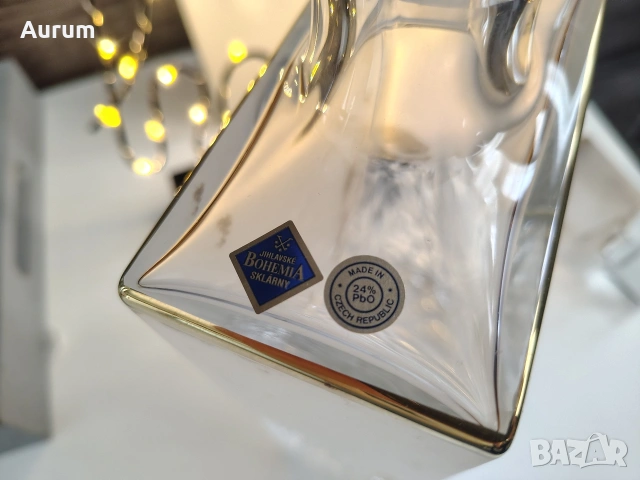 Bohemia Nicolette Decanter бутилка кристал , снимка 9 - Аксесоари за кухня - 53286679
