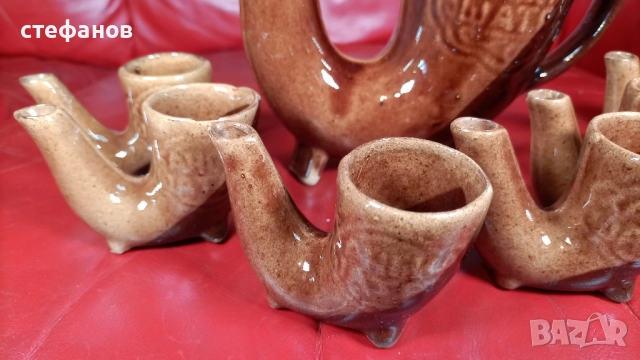 Керамичен комплект за греяна ракия „Ханска шатра”, снимка 3 - Чаши - 52445829