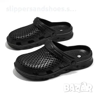 Мъжки чехли в син и черен цвят, снимка 2 - Джапанки - 50179251