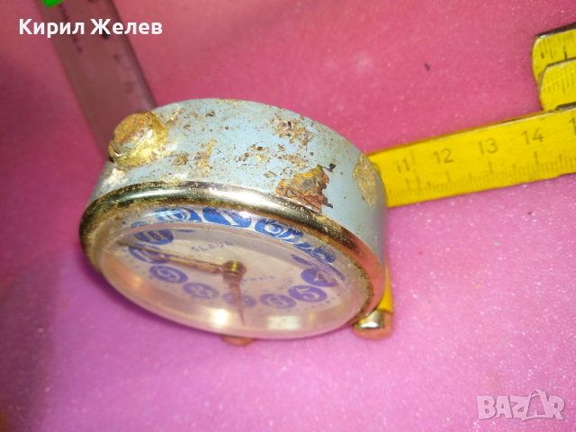 SLAVA MADE in USSR Стар КОЛЕКЦИОНЕРСКИ РУСКИ БУДИЛНИК МЕХАНИЧЕН НАСТОЛЕН ЧАСОВНИК СЛАВА СССР 43610, снимка 11 - Антикварни и старинни предмети - 44545534