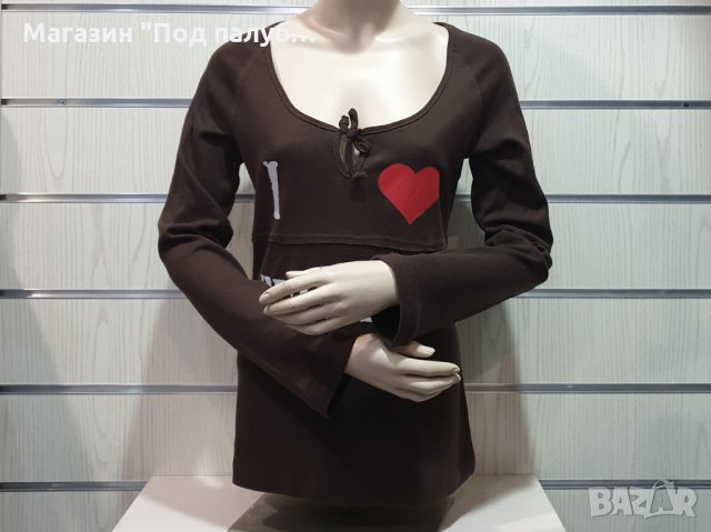 Нова дамска блуза с дълъг ръкав и трансферен печат I Love Bulgaria (Аз Обичам България), снимка 2 - Блузи с дълъг ръкав и пуловери - 29608590
