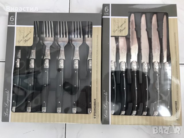 Ножове и вилици Lou Laguiole Basic  Комплект 6 бр , снимка 2 - Прибори за хранене, готвене и сервиране - 35152527