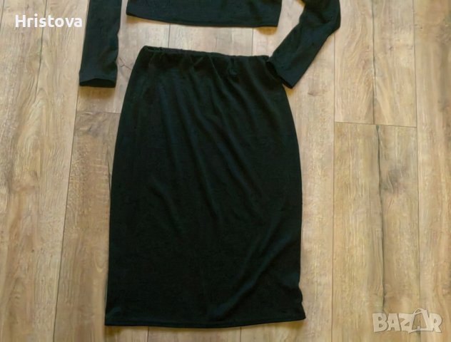 Черен Сет пола и блуза с дълъг ръкав размер С , снимка 3 - Комплекти - 42849846