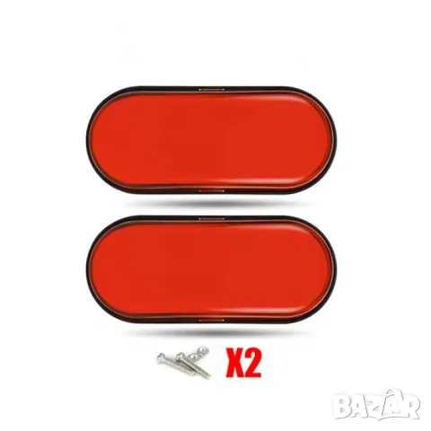 Комплект компактни LED габарити 12–24 V, червени – 2 бр., снимка 2 - Аксесоари и консумативи - 55864152