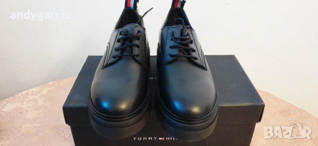 Оксфордки Tommy Hilfiger Leather LAce Up Shoe 37ми номер 23.5см стелка FW0FW06780 Black чисто нови, снимка 7 - Дамски ежедневни обувки - 42917617