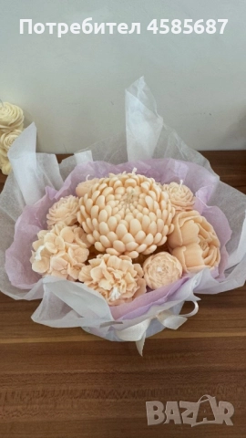 Продава цветя от соев восък натурален, снимка 2 - Декорация за дома - 51609753