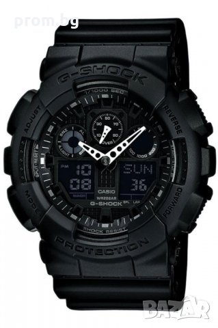 Мъжки часовник Casio G-SHOCK GA-100, черен, червен, внос от Германия, снимка 9 - Други - 31351977