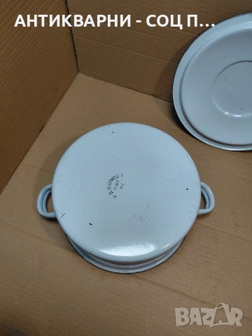 Соц Стара Емалйрана Тенджера 5лт. НОМЕР 1635., снимка 8 - Антикварни и старинни предмети - 54323448