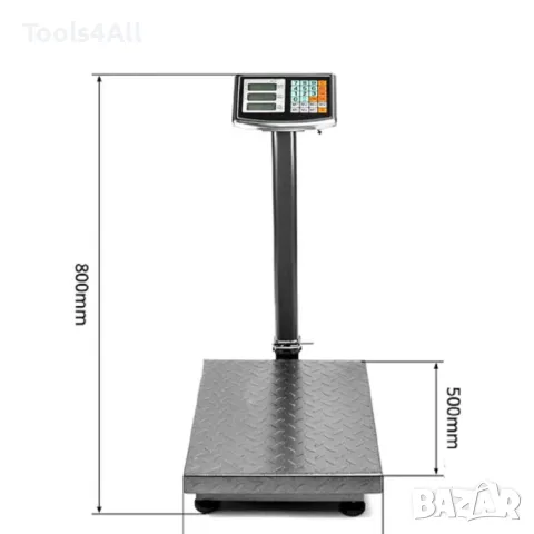 Електронна везна/кантар 300 кг с дисплей и акумулаторна батерия, снимка 5 - Други инструменти - 49937712