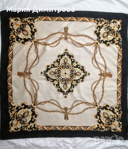 Колекционерски шал в черно 🖤 и златно 🤎 