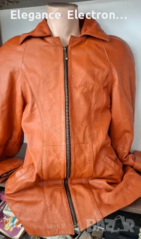 продавам дамско кожено яке кафяв цвят. , снимка 1