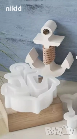 Грамадна котва силиконов молд форма фондан шоколад смола гипс декор