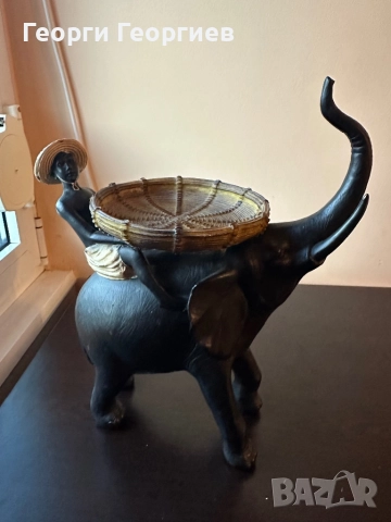 Прекрасна статуетка слон , снимка 5 - Статуетки - 52405065