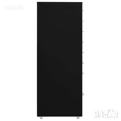 vidaXL Мобилен офис шкаф, черен, 28x41x109 см, метал, снимка 2 - Шкафове - 56147102