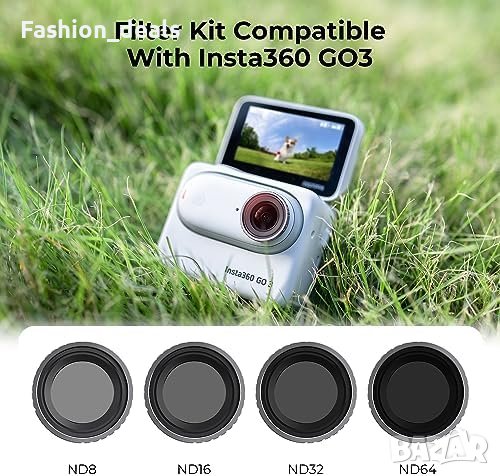 Нови K&F 4 броя ND филтри за камера Insta360 GO 3 неутрална плътност, снимка 3 - Обективи и филтри - 42119449