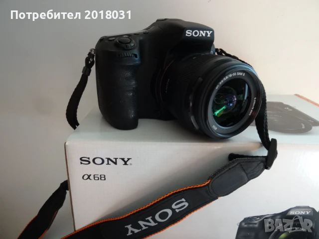 Sony a68 (IBIS: 5-осева стаб. на матрицата) + 18-55mm, снимка 9 - Фотоапарати - 50950534