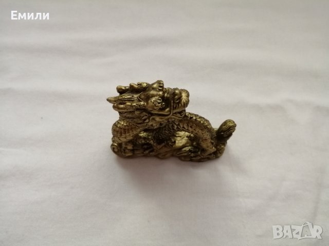 Комплект сувенири статуетки китайски дракони в бронзов цвят, снимка 18 - Статуетки - 44466254