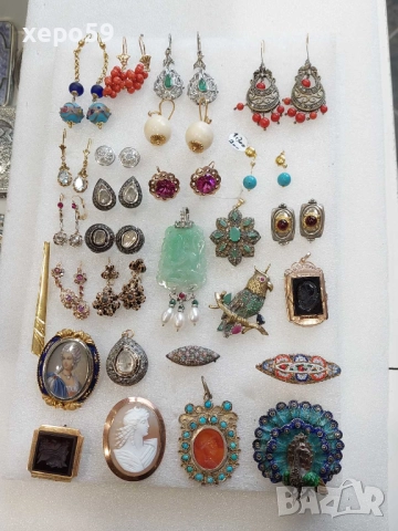 Лот от Златни обеци,медальни,брошки,диаманти рубини,сребро и позлата цени м/у 300-4500лв., снимка 2 - Обеци - 52332849