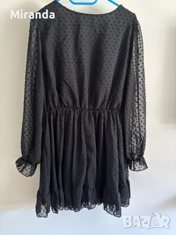 Shein черна ефирна рокля XL, снимка 5 - Рокли - 54322899