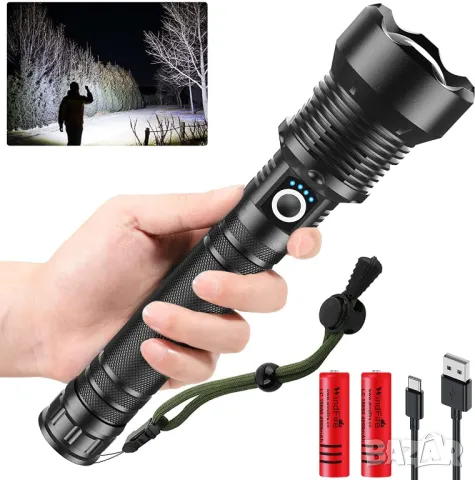 Р90 Мощен метален LED акумулаторен CREE LED прожектор фенер 