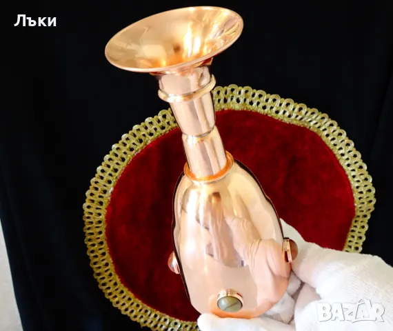 Царски меден бокал,медна чаша за вино,камъни. , снимка 8 - Антикварни и старинни предмети - 50291665