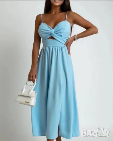 рокли с миди дължина , снимка 2 - Рокли - 50428066