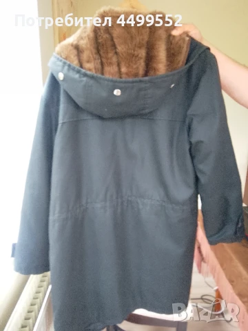 Шуба от импрегниран шлиферен плат със сваляща се подплата от агнешка кожа , снимка 14 - Якета - 51074985